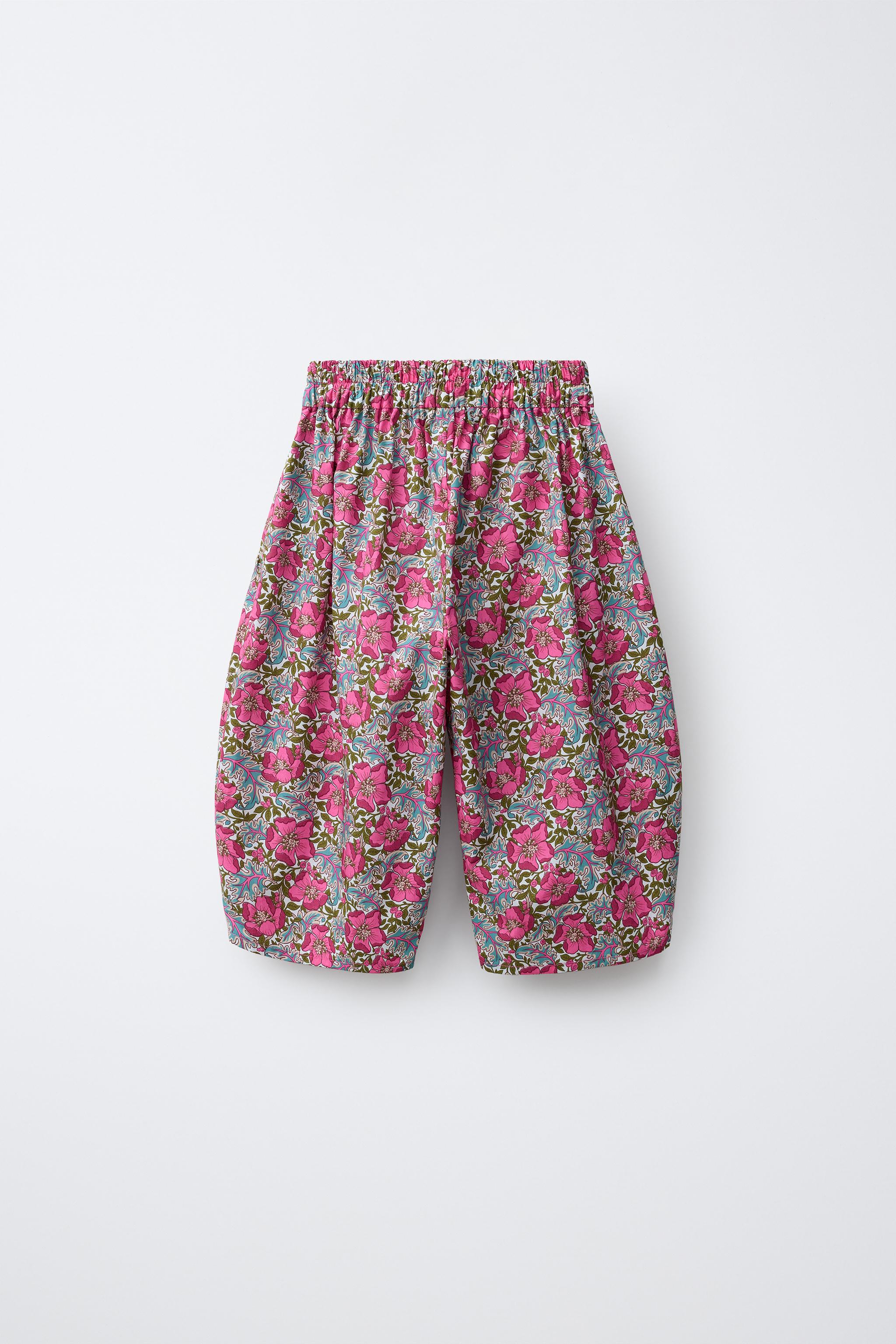 PRINTED FLORAL BLOOMER PANTS MADE WITH LIBERTY FABRIC